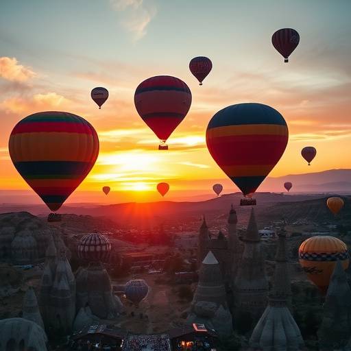 Kapadokya'da sıcak hava balonları