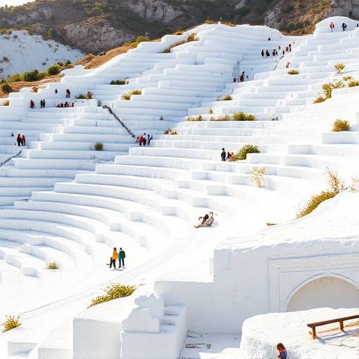Pamukkale'nin beyaz travertenleri